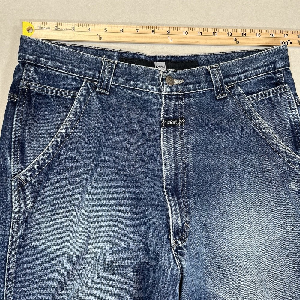 Vintage Marithe Francois Girbaud Men's Double Knee Blue Jeans Sz 34x35 Denim Y2K - Picture 4 of 10